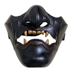 1 stk. Samurai Maske Ghost of Tsushima Maske Ond Dæmon Kabuki Samurai Oni Maske til Halloween Festrekvisitter