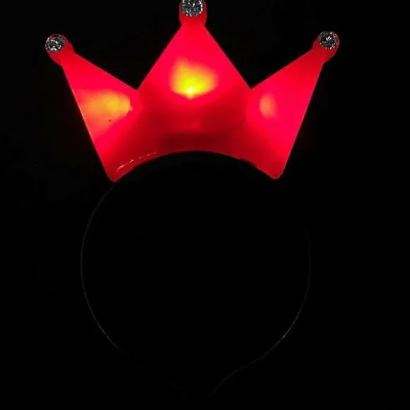 10 stk. Selvlysende Hårbøjle LED Krone Tiara Hårbånd Lys Hårbånd Festgave Cosplay Fødselsdag Bryllup Kostume Halloween Julepynt H