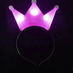 10 stk. Selvlysende Hårbøjle LED Krone Tiara Hårbånd Lys Hårbånd Festgave Cosplay Fødselsdag Bryllup Kostume Halloween Julepynt H