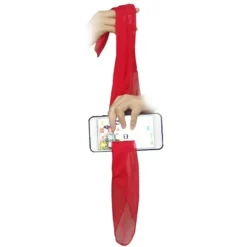 6 stk Silke Through Phone Magic Props Tørklæde Props Nærbillede Red