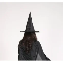 3 stk. Sorte Halloween Hatte Oxford Klud Troldmand Hat Makeup Kostume