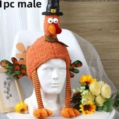 1 stk./2 stk. Thanksgiving 3D kalkunhat dekoration, egnet til mænd og kvinder, plys hat dekoration, egnet til Thanksgiving fester, Thanksg (LGL) 1pc male | Fyndiq
