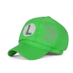 2 stk. Super Mario Luigi Hat-børnetøj - velegnet til karneval og cosplay 52-54 cm G (FMY)
