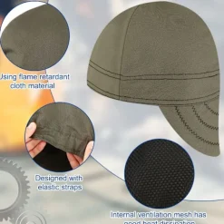 3 stk. svejsehat beskyttelseshat krone svejsehatte