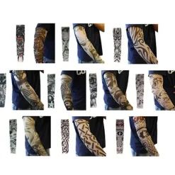 6 stk. Tatovering Armærmer Lange Ærmer Tatovering Solbeskyttelse