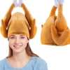 2 stk. Thanksgiving Stegte Tyrkehuer, Halloween Nyhedshuer til Børn Kvinder & Mænd, Thanksgiving Party Favor Forbrugsvarer, Thanksgiving Kostume