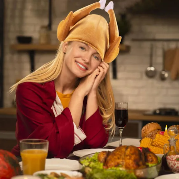 2 stk. Thanksgiving Stegte Tyrkehuer, Halloween Nyhedshuer til Børn Kvinder & Mænd, Thanksgiving Party Favor Forbrugsvarer, Thanksgiving Kostume
