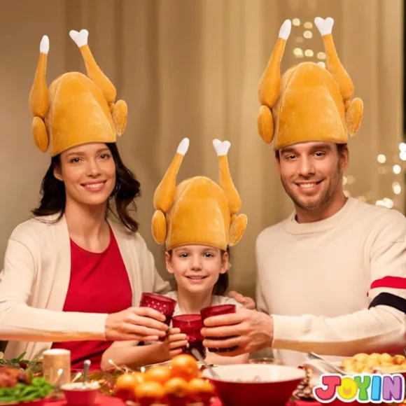 2 stk. Thanksgiving Stegte Tyrkehuer, Halloween Nyhedshuer til Børn Kvinder & Mænd, Thanksgiving Party Favor Forbrugsvarer, Thanksgiving Kostume