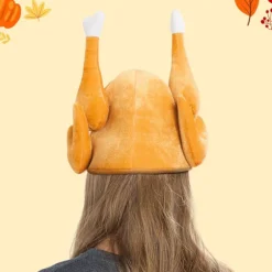 2 stk. Thanksgiving Stegte Tyrkehuer, Halloween Nyhedshuer til Børn Kvinder & Mænd, Thanksgiving Party Favor Forbrugsvarer, Thanksgiving Kostume