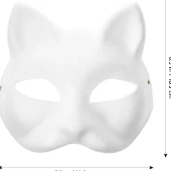 10 stk. Therian-maske Kat Ræv Maske Therian Halloween Maske Therian Kostume til børn Voksne Tom Maske til julefest & Therian WELLNGS