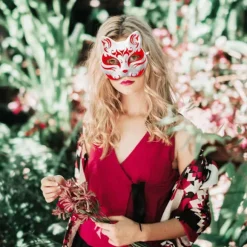 10 stk. Therian-maske Kat Ræv Maske Therian Halloween Maske Therian Kostume til børn Voksne Blank Maske til feriefest & Therian-WELLNGS