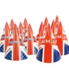 12 stk. Union Jack Hatte til Platin Jubilæumsdekorationer 2022 Papir Jubilæumshatte Union Jack Festartikler til Voksne Børn Hunde Katte