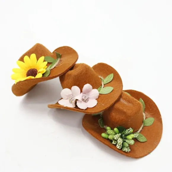 2 stk vinflaskehatte Cowboyhat B B B