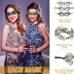 3 stk. Voksen Maskerade Maske Mystisk Sjov Blonde Masker til Par Kvinder Mand Blonde Hovedbeklædning Udklædning til Kostumer