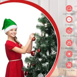 1 stk. Voksen Mønster Julenissehuer Kort Plys Christ