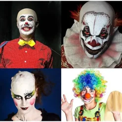 4 stk. voksne teenagere makeup skaldede hætter (2 hætter + 2 hårnet)