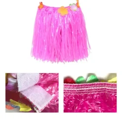 5 stk./sæt Hawaii Fancy Dress Græs Skørt LILLA purple