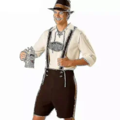 3 stk./sæt Voksen Mands Oktoberfest Kostume Tysk Bayerisk Oktoberfest Festival Øl Lederhosen Tøj L
