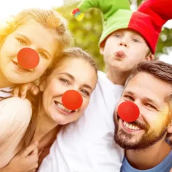 60 Stykker Røde Klovnenæser Cosplay Næser Skumnæser til Julekarneval Kostumefest Udklædning (FMY) Red