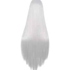 40 tommer/100 cm Moderigtig Lige Naturlig Lang Anime Kostume Paryk (White)