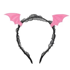 3 typer af flagermus pandebånd, Halloween pandebånd, glitrende lyserøde og sorte bolde, Halloween hårtilbehør, pigers fødselsdagsfest (rød+pink+sølv) | Fyndiq