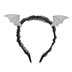 3 typer af flagermus pandebånd, Halloween pandebånd, glitrende lyserøde og sorte bolde, Halloween hårtilbehør, pigers fødselsdagsfest (rød+pink+sølv) | Fyndiq