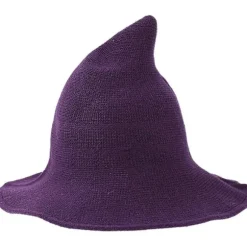 2025 Udendørs Halloween Heksehat Dekoration Delikat Heksehat Halloweenfest Hovedbeklædning Lilla 31X35CM[co]
