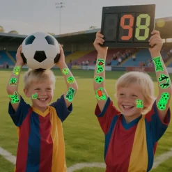 2026 VM Glød i Mørke Fodbold Midlertidige Tatoveringer Sæt, Vandtætte Lysende Fodbold Ansigt Klistermærker til Kampdag & Fester Glow-in-the-dark soccer A | Fyndiq