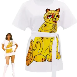 ABBA Retro Agnetha Fältskog Cosplay Kostume - Guld Party Outfit, Halloween Kjole til Kvinder, Størrelse 3XL Gold Annie 3XL