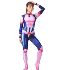 Academia Uraraka Ochako Bodysuit Kvinder Anime Roleplay Dragt Fancy Up Jumpsuit Kostume L