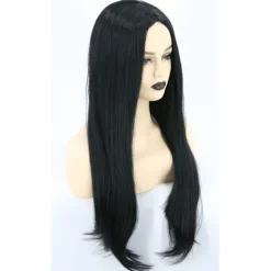 Adams Mamma Cosplay Paryk Dame Lang Sort Lige Paryk Halloween
