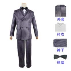 Addams Family Kostume Onsdag Addams Sort Kjole | Halloween Rollespilsdragt *Gomes hel kostume* XXXL Gomes hel kostume Gomes fuldt sæt XXXL Gomes full suit XXXL | Fyndiq