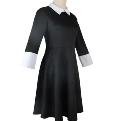 Addams Family Kostume Wednesday Addams Sort Kjole | Halloween Rollespilskostume *Morticia Paryk* L Morticia Paryk, CJY Morticia Wig en-US
