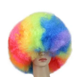 Afro Krøllet Paryk Joker Cover MULTICOLOR multicolor