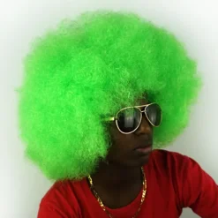 Afro Krøllet Paryk Joker Cover MULTICOLOR multicolor