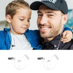Agent Øretelefon Klar Stræk Spole Metal Klips Secret Service Cosplay Kostume Rekvisitter Voksne Børn Sikkerhedsvagt Øretelefon Hovedtelefon Headset Tilbehør Legetøj | Fyndiq