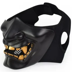Airsoft Halvmaske, Ond Djævel Monster Kabuki Samurai Hannya