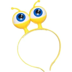 Alien Øjeæble LED Hårbøjle Blinkende Hårbånd Børn Voksen Hårbånd til Scene-FA- Yellow