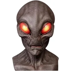 Alien Latex Maske Halloween Alien Horror Maske Hovedbeklædning(Alien [Rødt Øje])