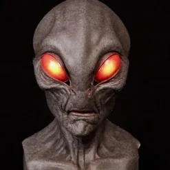 Alien Latex Maske Halloween Alien Horror Maske Hovedbeklædning(Alien [Rødt Øje])