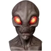 Alien latexmaske Halloween alien horror maske hovedbeklædning (alien [røde øjne])