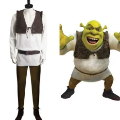 Alien Shrek Anime Cosplay-kostume til mænd til Halloween & fester[JSR] Kun kostume Only Costume Kids 150
