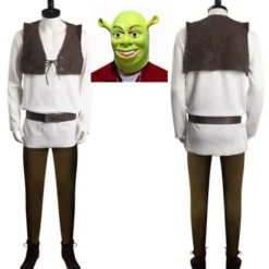 Alien Shrek Herrekostume Anime Outfit Kostume Cosplay Børn Halloween Fest Karneval Kostume+Maske{Fyn1049} Costume+Mask Kids 110