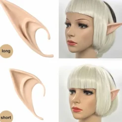 Alvöron - Renæssancefest Kostume Makeup Kostumetilbehør Alfeudklædning Vampyr Alfeører (2 par)