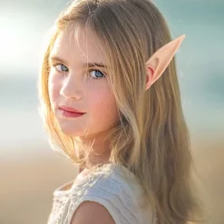 Alvöron - Renæssancefest Kostume Makeup Kostumetilbehør Alfeudklædning Vampyr Alfeører (2 par)
