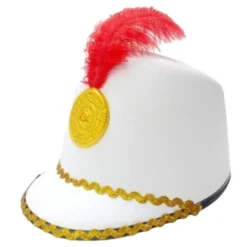 Amerikansk marchorkesterhat, majorhat med fjer, multifunktionel trommemajorhat, kostumehat til julebegivenheder, drenge, mænd