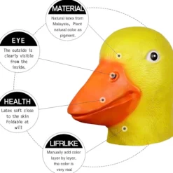 Andemaske Dyremaske Halloween Cosplay Party Kostume Rekvisitter