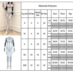 Anime Ayanami Rei Kostume Kvinder Dragt Bodysuit Jumpsuit Op 2XL