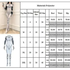 Anime Ayanami Rei Kostume Bodysuit Kvinder Suit Up Jumpsuit M