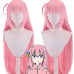 Anime Bocchi The Rock Cosplay Gotou Hitori Cosplay Paryk 70cm Lange Cosplay Parykker (FMY) Pink